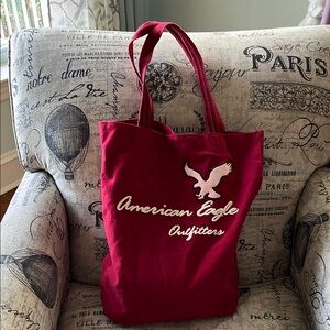 American Eagle Red Tote Bag